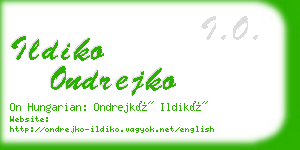 ildiko ondrejko business card